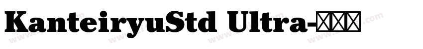 KanteiryuStd Ultra字体转换